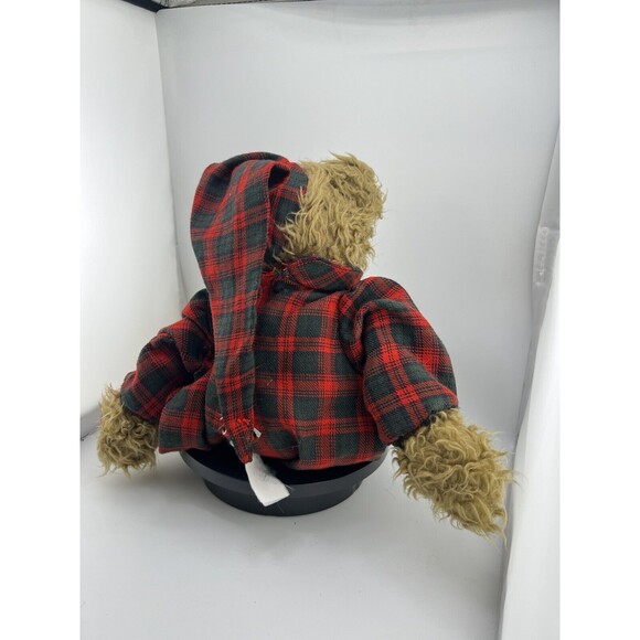 Abc Distributing Brown Bear Plush Plaid Pajamas Bunny Rabbit Slipper Lodge - Picture 10 of 12